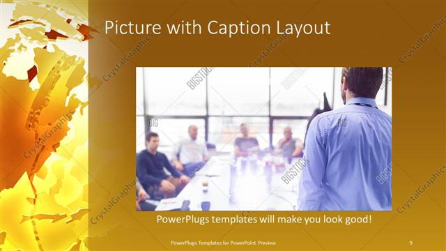 Picture with Caption presentation slide layout