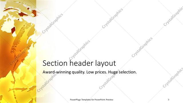 Section Header presentation slide layout