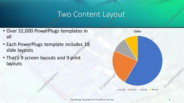 Two Content presentation slide layout