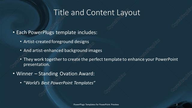 Title and Content presentation slide layout