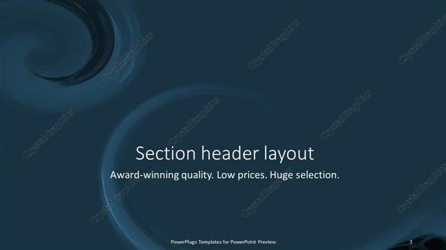 Section Header presentation slide layout