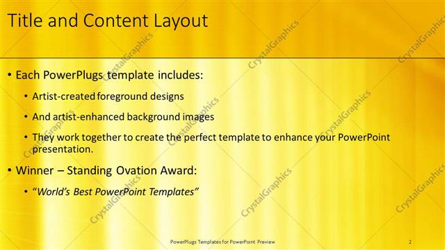 Title and Content presentation slide layout