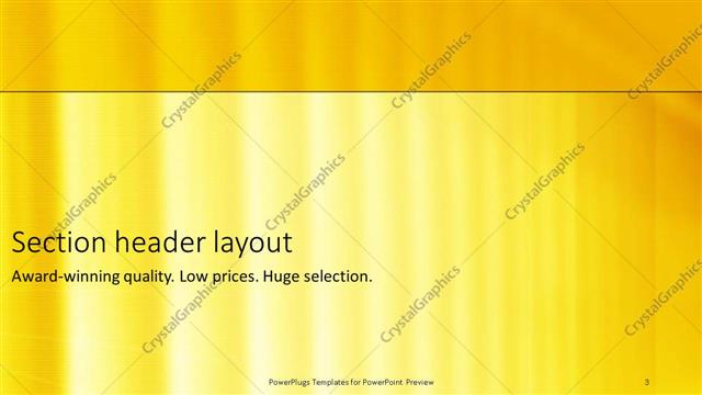 Section Header presentation slide layout