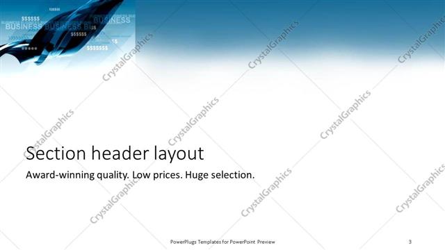Section Header presentation slide layout