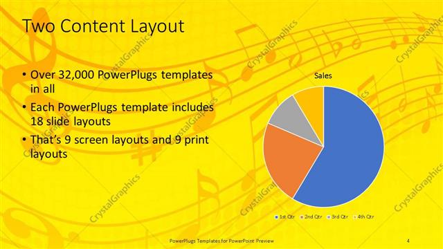 Two Content presentation slide layout