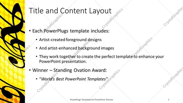 Title and Content presentation slide layout