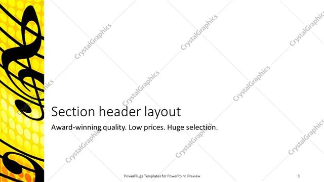 Section Header presentation slide layout