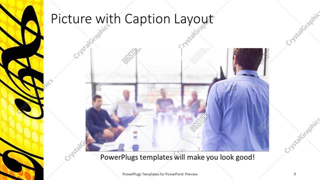 Picture with Caption presentation slide layout