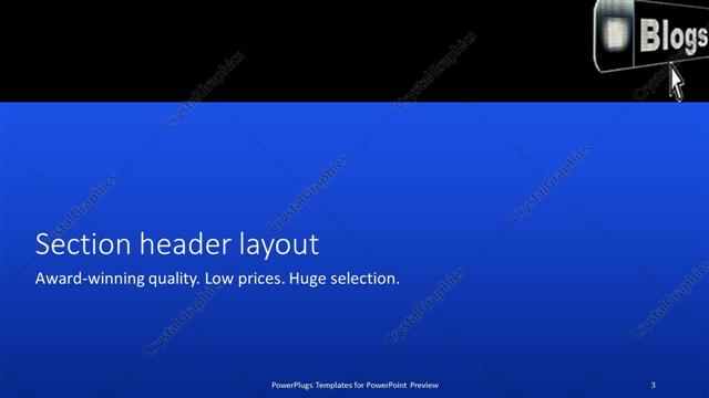 Section Header presentation slide layout