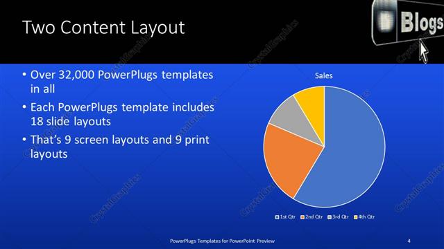 Two Content presentation slide layout