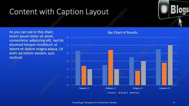 Content with Caption presentation slide layout
