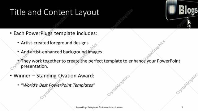 Title and Content presentation slide layout