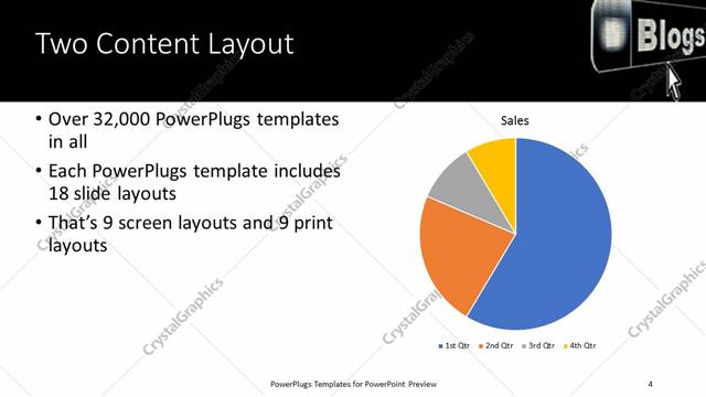 Two Content presentation slide layout