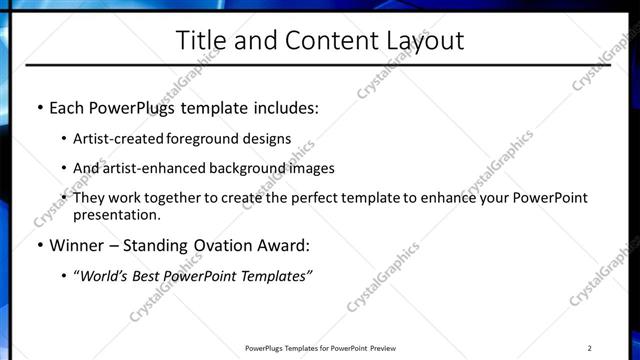 Title and Content presentation slide layout