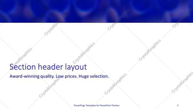 Section Header presentation slide layout