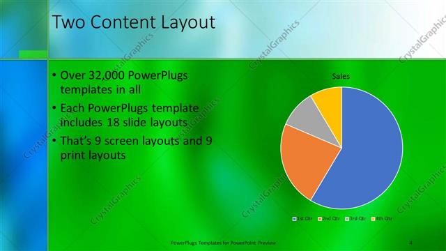 Two Content presentation slide layout