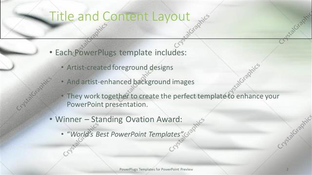 Title and Content presentation slide layout
