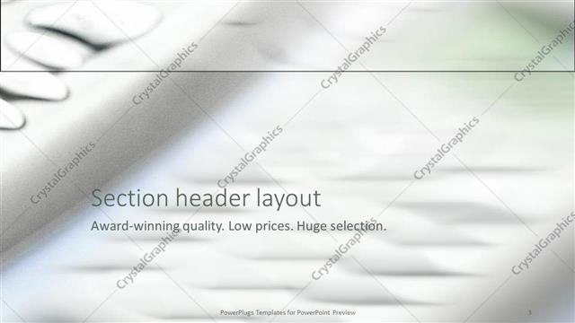 Section Header presentation slide layout