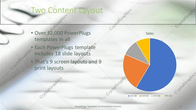Two Content presentation slide layout