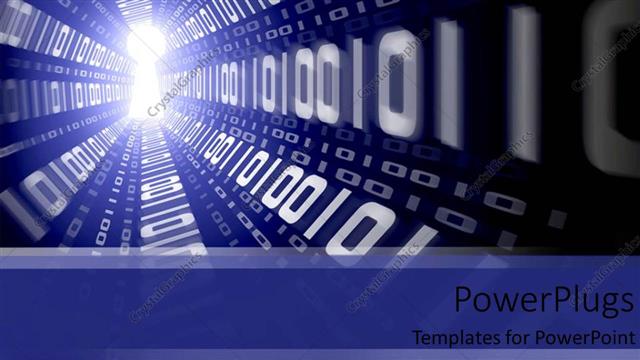  Presentation with keyhole - Abstract depiction of a bright shiny keyhole with binary