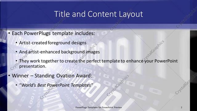 Title and Content presentation slide layout