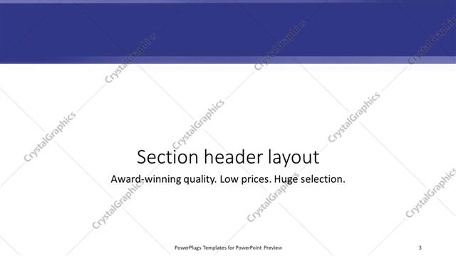 Section Header presentation slide layout