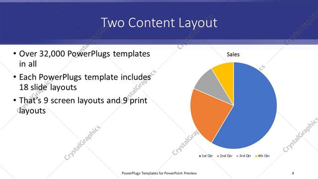 Two Content presentation slide layout