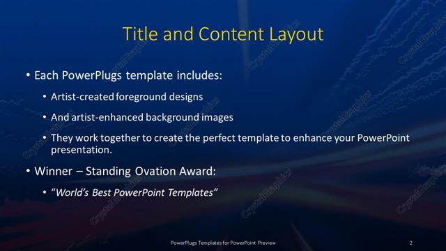 Title and Content presentation slide layout