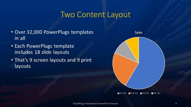 Two Content presentation slide layout