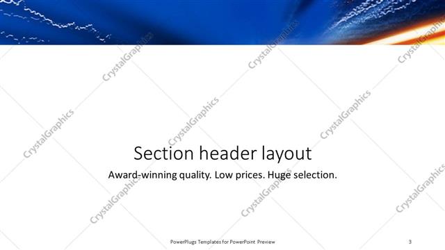 Section Header presentation slide layout