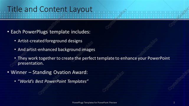 Title and Content presentation slide layout