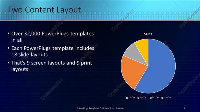 Two Content presentation slide layout