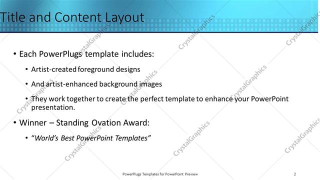 Title and Content presentation slide layout