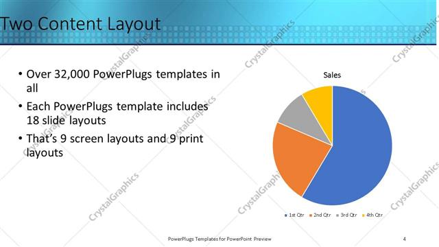 Two Content presentation slide layout