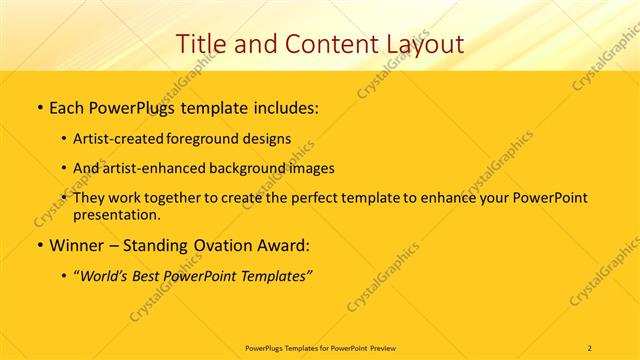 Title and Content presentation slide layout
