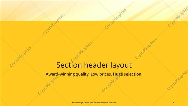 Section Header presentation slide layout