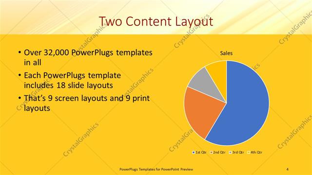 Two Content presentation slide layout