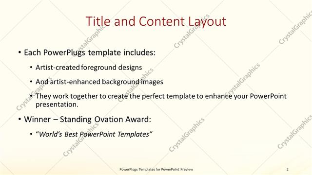 Title and Content presentation slide layout