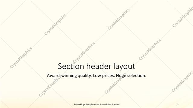 Section Header presentation slide layout