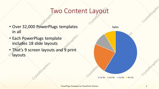 Two Content presentation slide layout