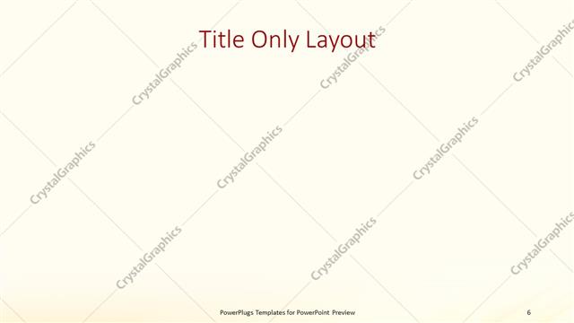 Title Only presentation slide layout