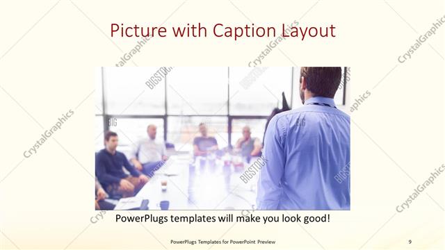 Picture with Caption presentation slide layout
