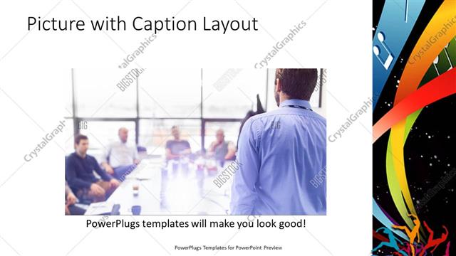 Picture with Caption presentation slide layout