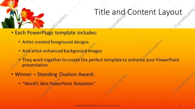 Title and Content presentation slide layout