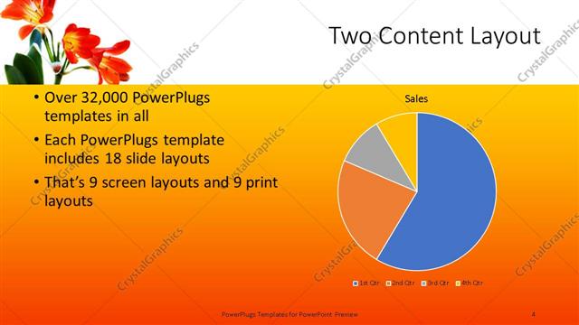 Two Content presentation slide layout