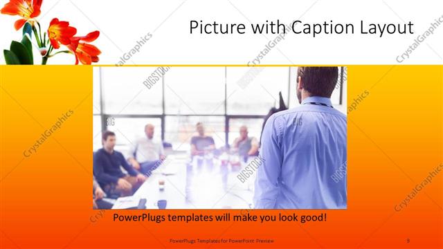 Picture with Caption presentation slide layout