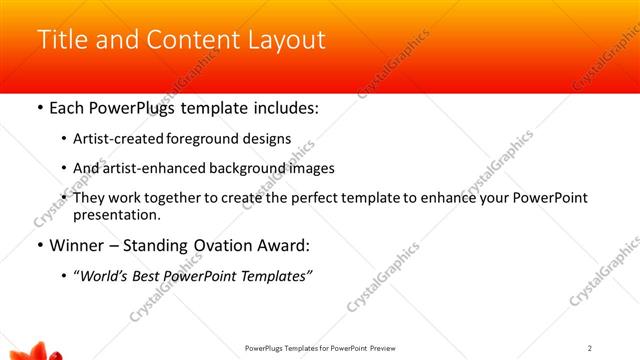 Title and Content presentation slide layout