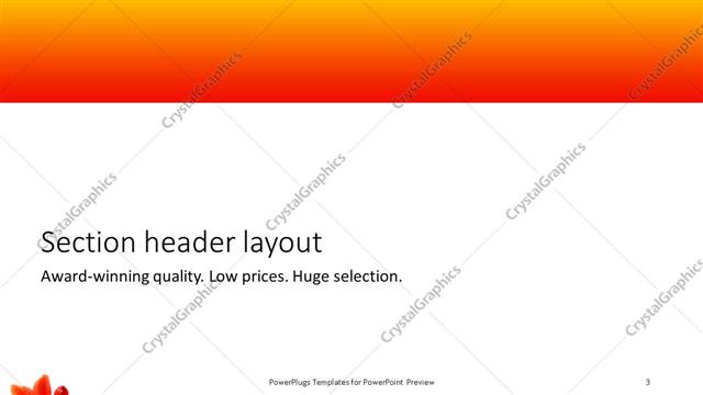 Section Header presentation slide layout