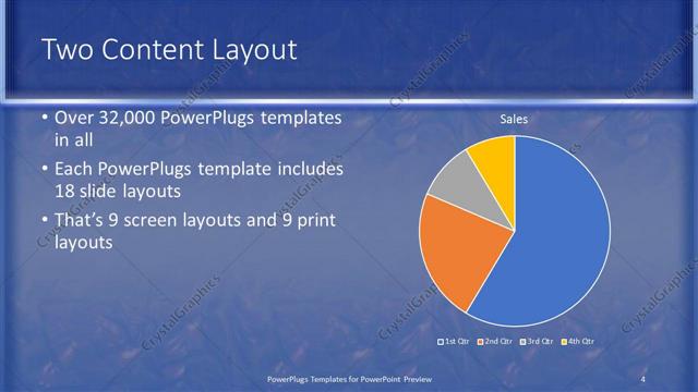 Two Content presentation slide layout