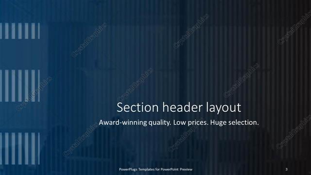 Section Header presentation slide layout